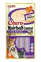 Churu Cat Hairball Tuna Recipe 4x14g 4 + 1 zdarma