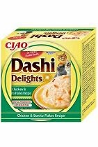 Churu Cat CIAO Dashi kuře a vločky z tuňák. pruh. 70g 4 + 1 zdarma