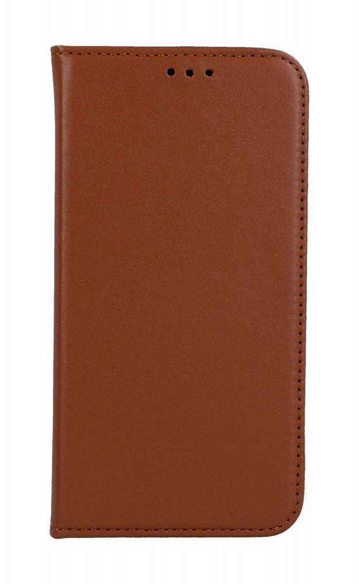 Pouzdro TopQ Leather SMART PRO iPhone 14 Pro knížkové hnědé 108791