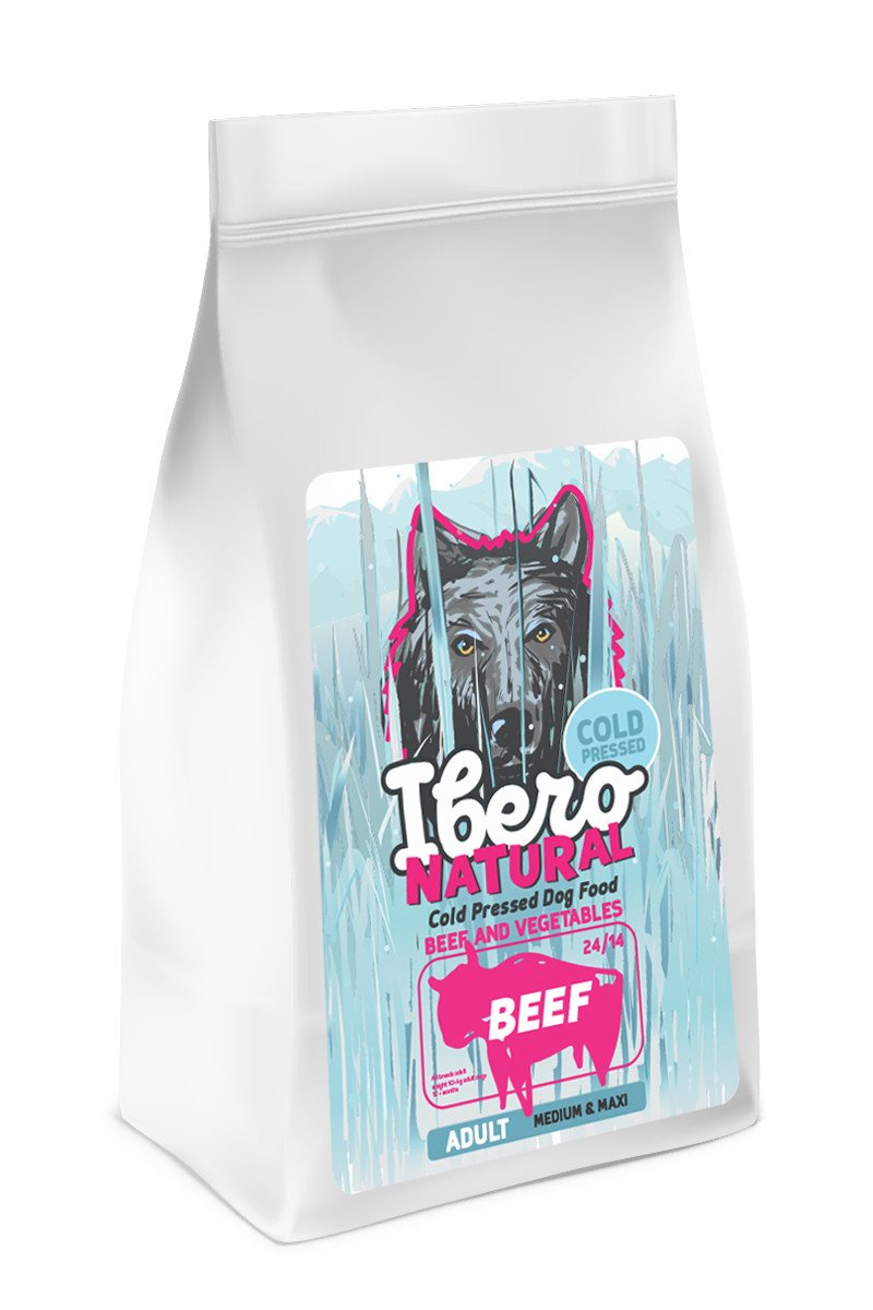 VZOREK - Ibero COLD PRESSED dog  adult  M/L  BEEF + 100 Kč sleva na další nákup - 250g