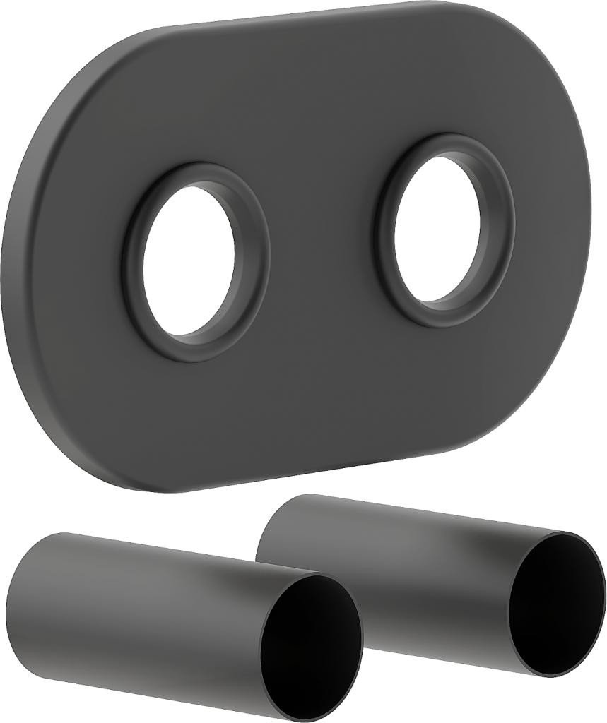 MEXEN Krycí rozeta pro připojení radiátoru, antracit W907-000-66