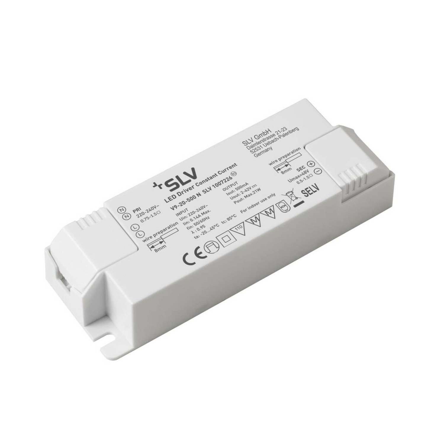 BIG WHITE (SLV) LED driver 21 W 500 mA 1007226