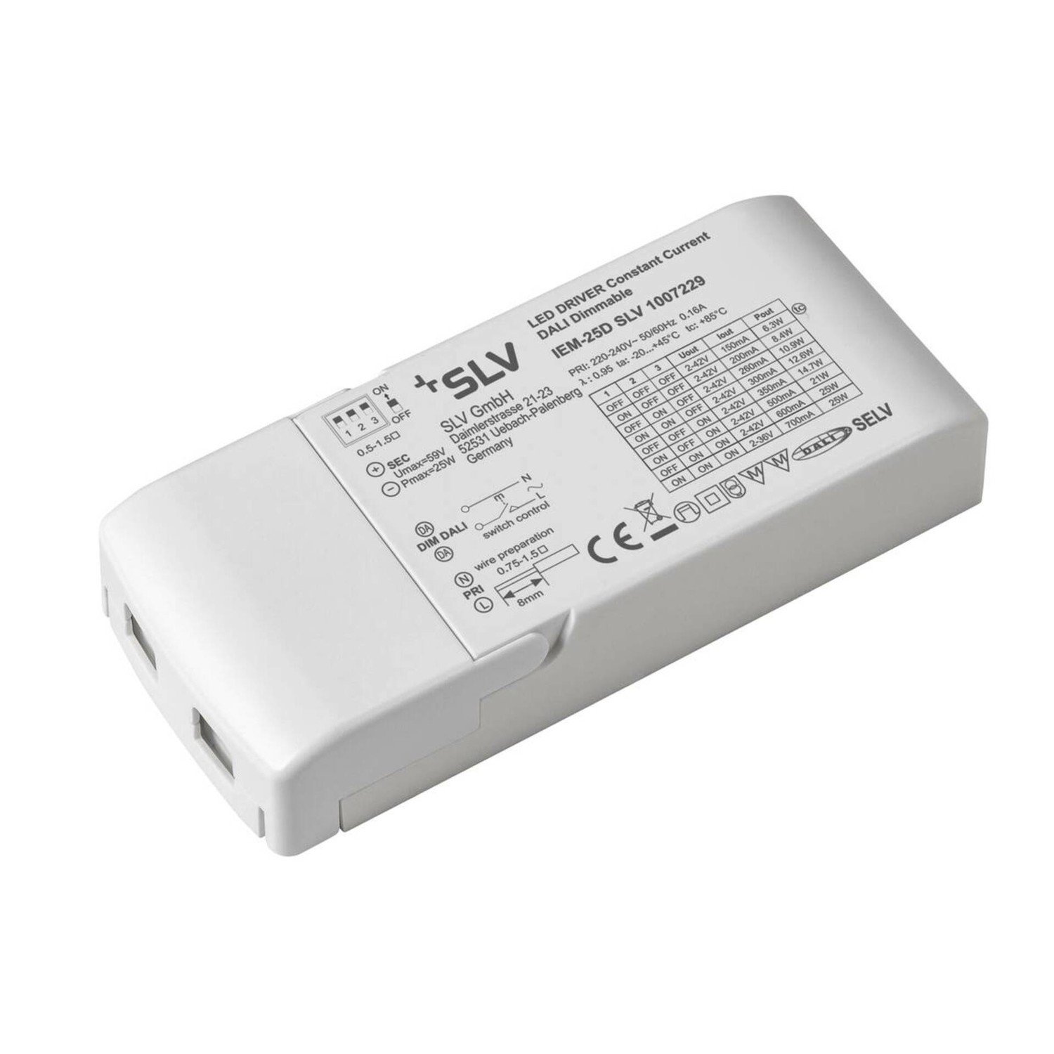 BIG WHITE (SLV) LED driver DALI 25 W 150–700 mA DALI TOUCH 1007229