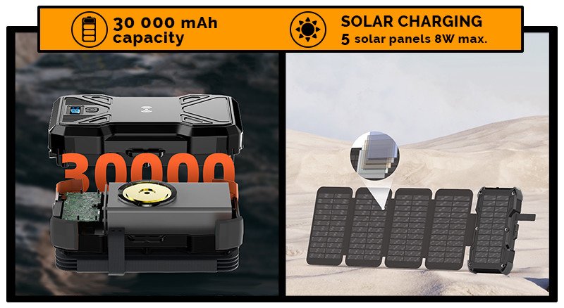 Solární powerbanka VIKING TYR III