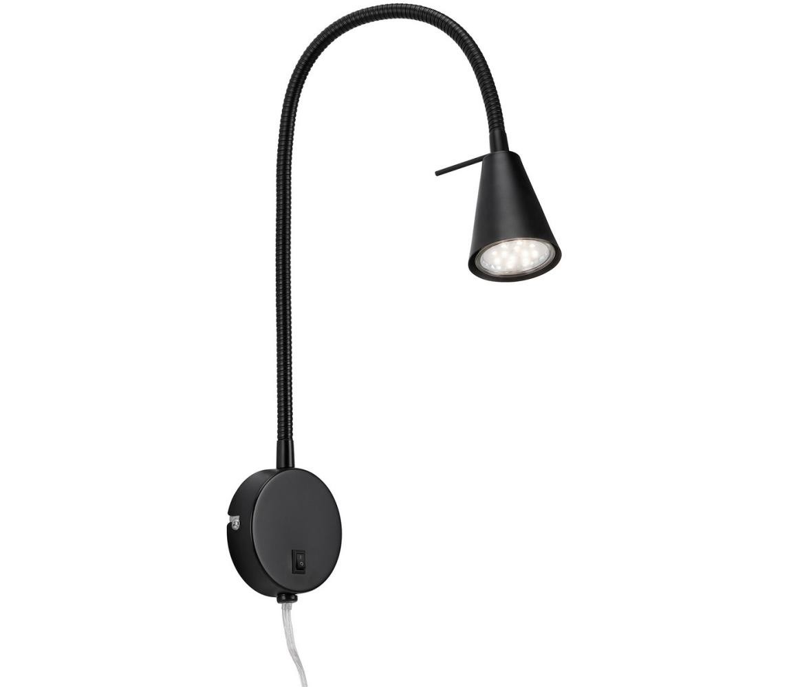 Briloner Briloner 2082-015 - LED Nástěnná lampa COMFORT LIGHT 1xGU10/5W/230V černá