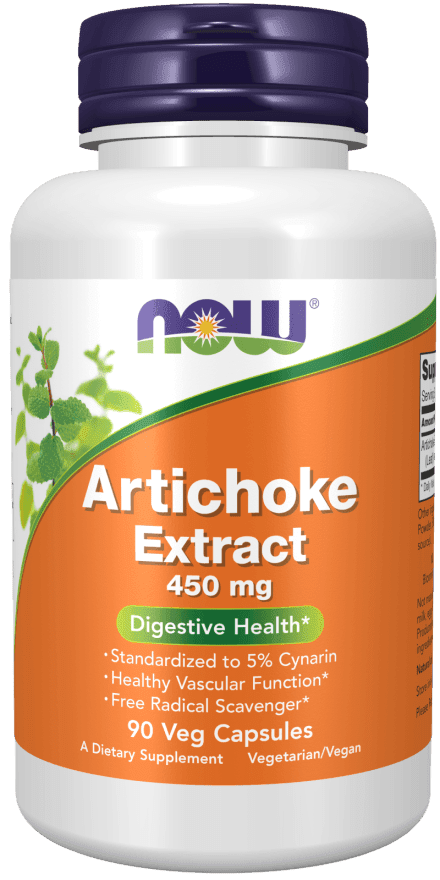 Now® Foods NOW Artichoke (Extrakt z Artyčoku), 450 mg, 90 rostlinných kapslí