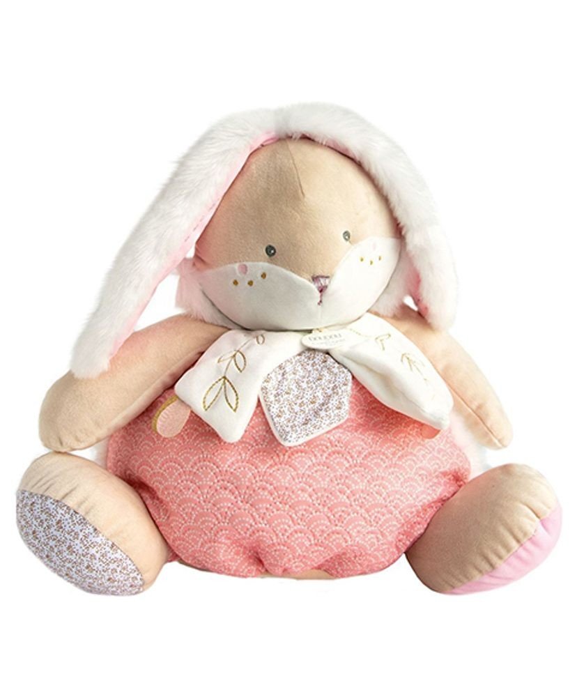Doudou et Compagnie Paris Doudou Růžový králíček s prostorem pro uložení pyžámka 38 cm