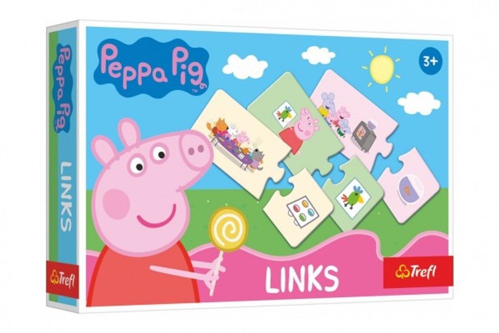 Trefl Hra Links skládanka Prasátko Peppa/Peppa Pig 14 párů vzdělávací hra v krabici 21x14x4cm
