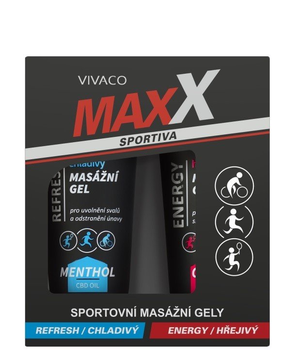 Vivaco Maxx Sportiva Dárková kazeta masážních gelů pro muže