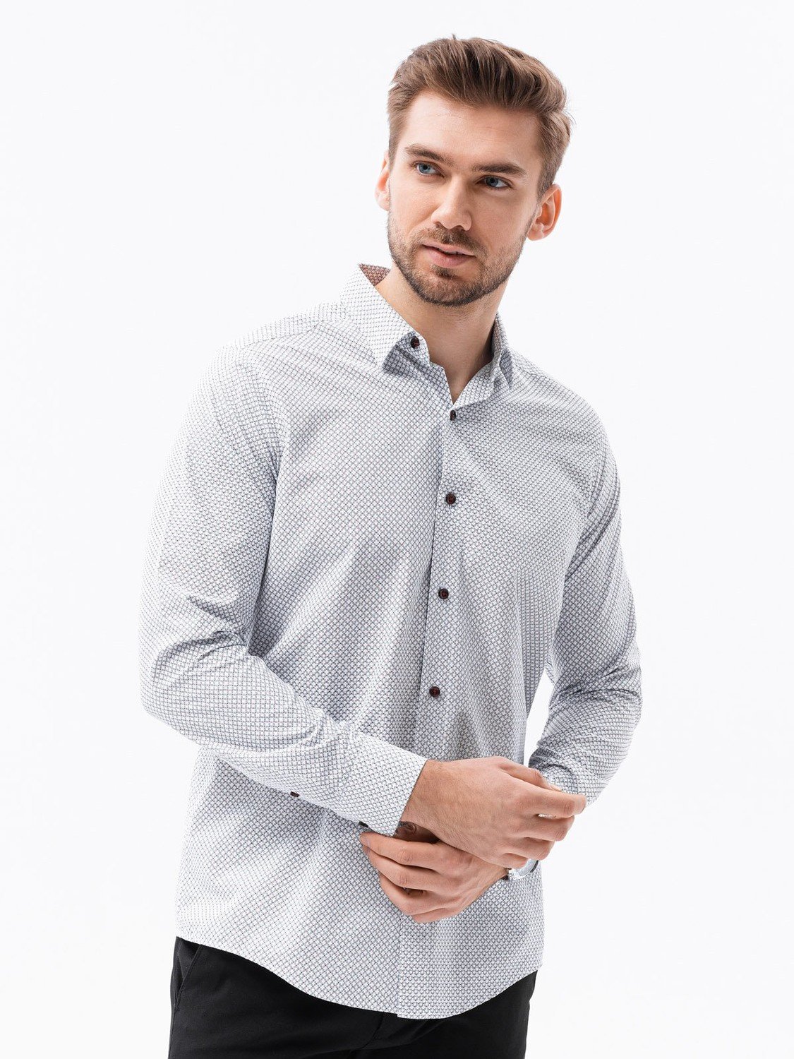 Ombre Clothing Men's shirt with long sleeves