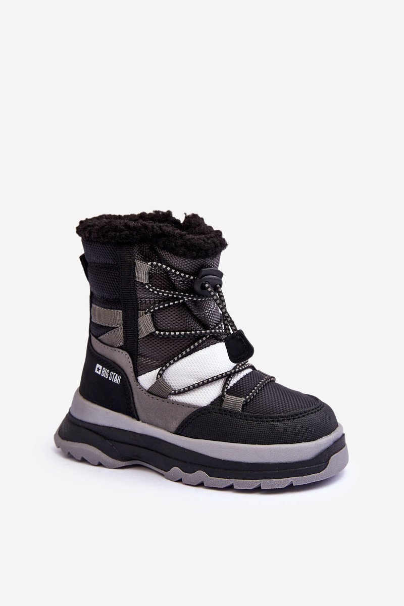 Dětské zateplené sněhule se zipem Black Big Star