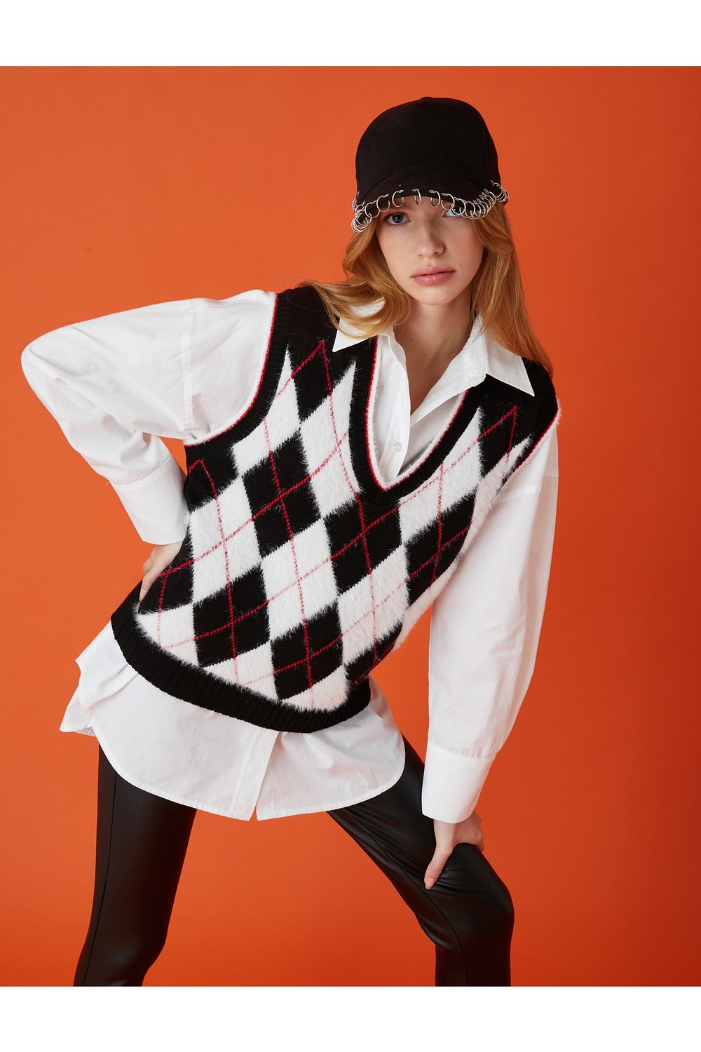 Koton Aslıhan Malbora X - Checkered Sweater