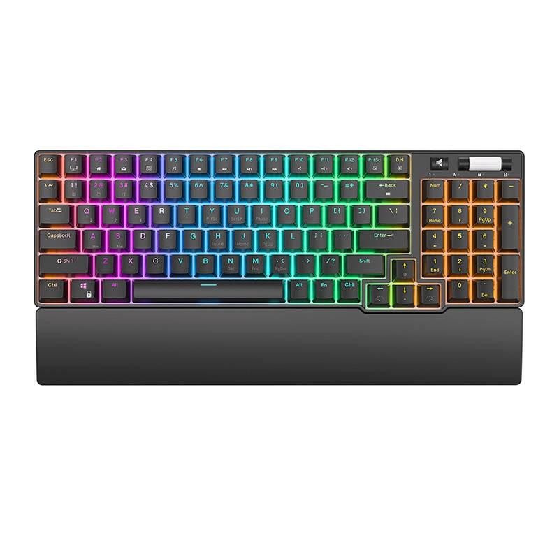 Mechanická klávesnice Royal Kludge RK96 RGB, červené spínače (černá)