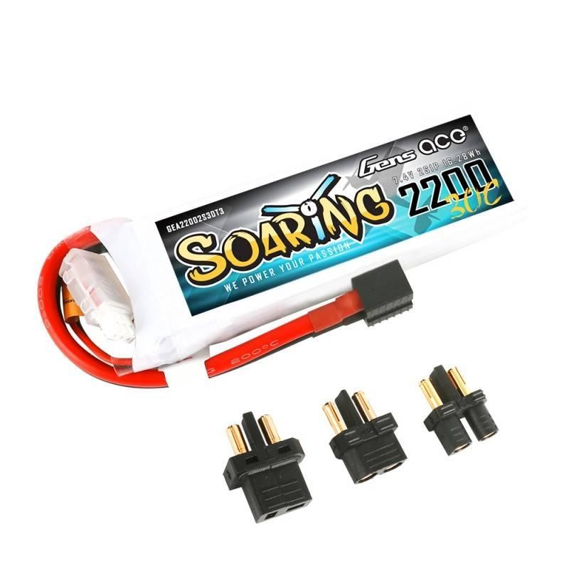 Baterie Gens Ace Soaring 2200mAh 7,4V 30C 2S1P EC3/XT60/T-Plug