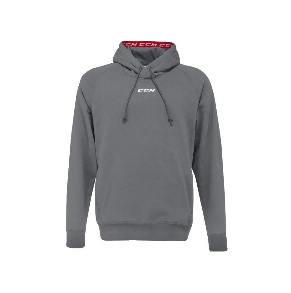 CCM Mikina Team Fleece Pullover Hoodie SR, Senior, M, šedá