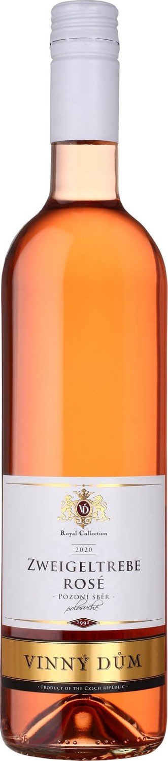 Vinný dům Růžové víno Zweigeltrebe 2020 - polosuché, pozdní sběr, 0,75 l, balení 6 ks