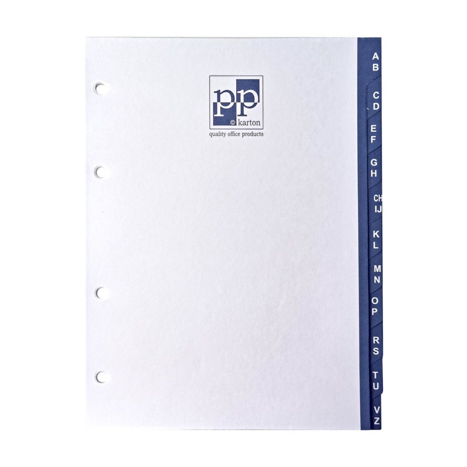 Karton P+P Papírové rozlišovače - A5, bílé, A-Z, sada 11 ks