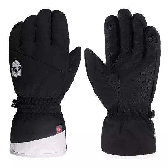 Eska Dámské lyžařské rukavice Plex black/white 8, Černá / bílá