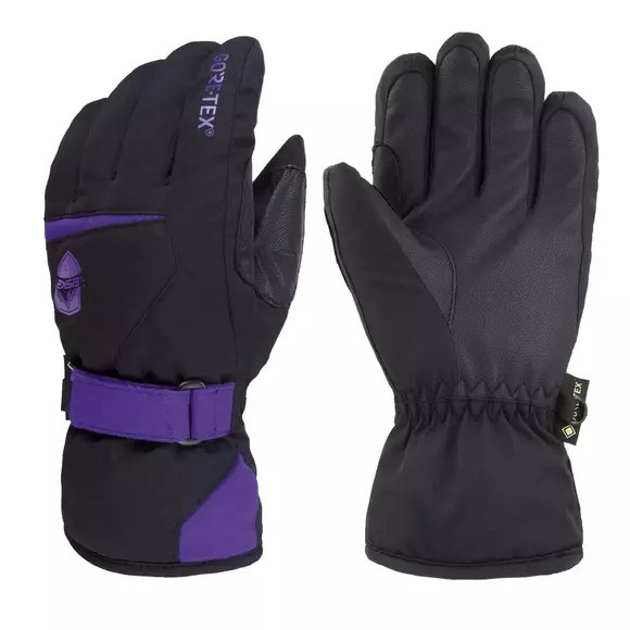 Eska Dětské lyžařské rukavice Number One GTX black/purple S