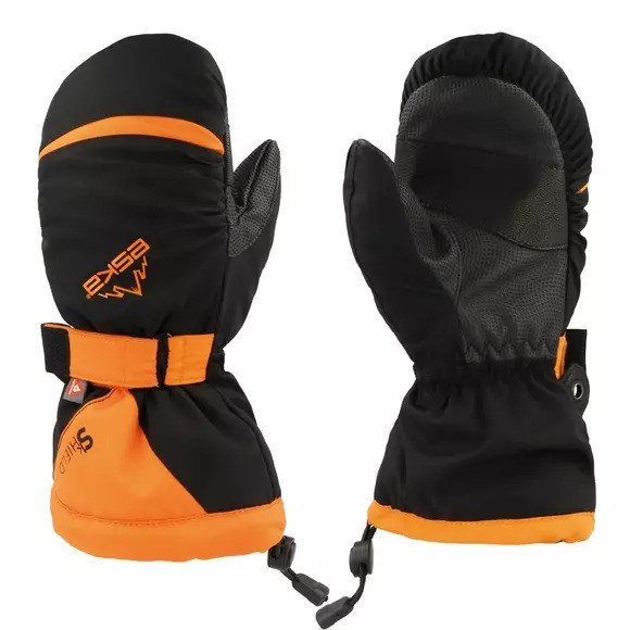 Eska Dětské lyžařské/zimní rukavice Lux Shield Mitt black/orange S, Černá / oranžová