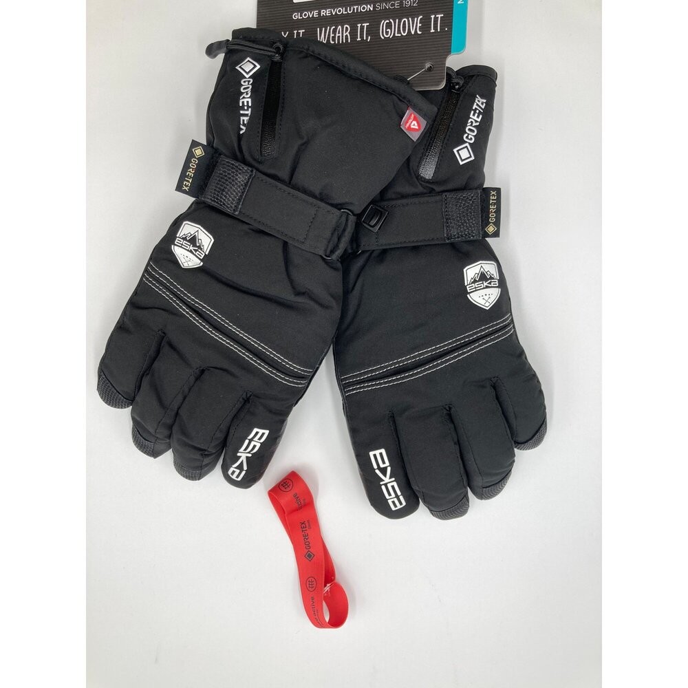 Eska Lyžařské rukavice Club Pro GTX black/white 8, Černá / bílá