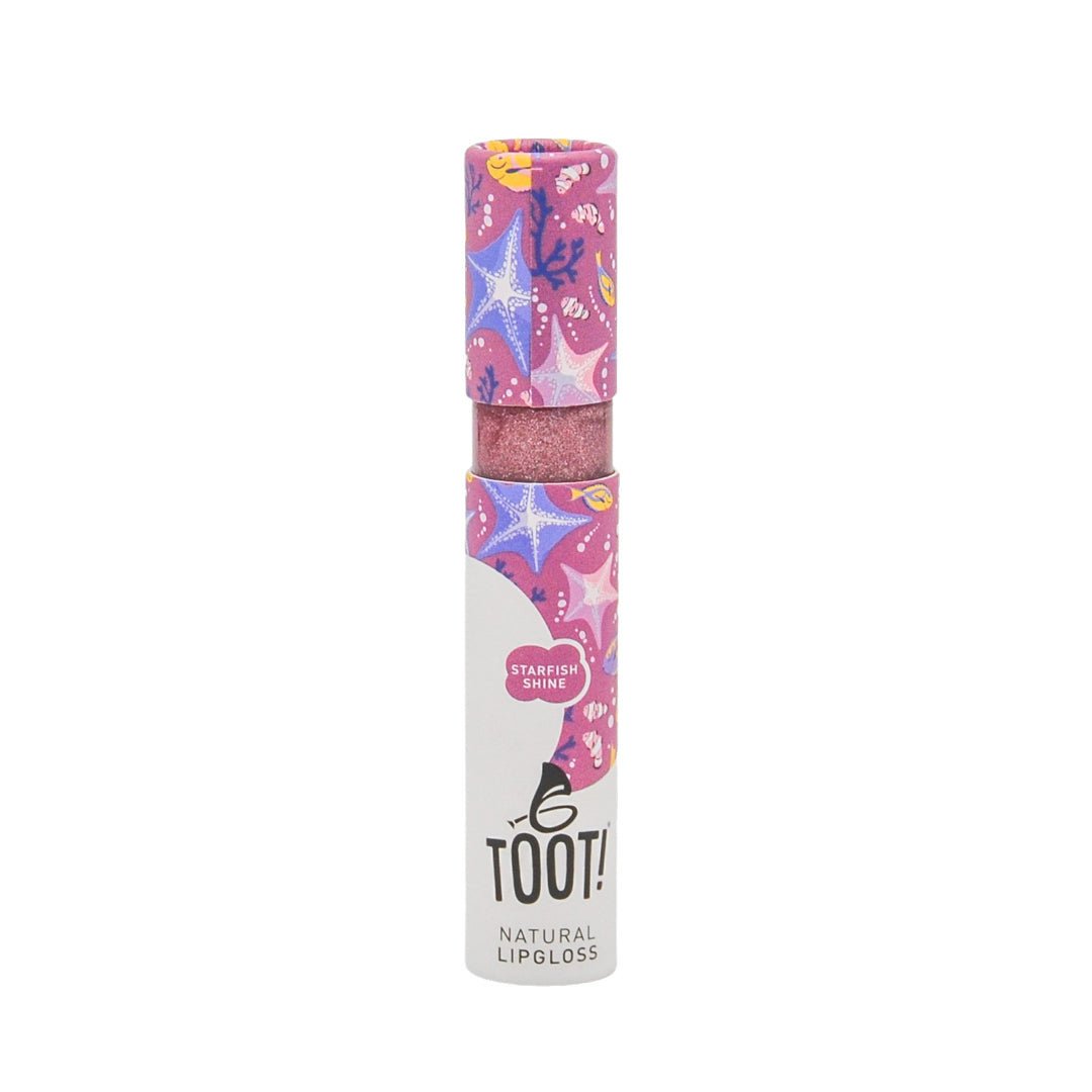 Toot Cosmetics TOOT Přírodní lesk na rty fialovo-růžový – Starfish Shine 5,5 ml