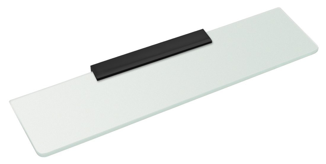 Sapho Skleněná police 500mm, černá/mléčné sklo