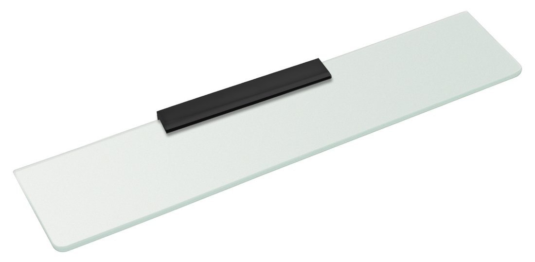 Sapho Skleněná police 700mm, černá/mléčné sklo