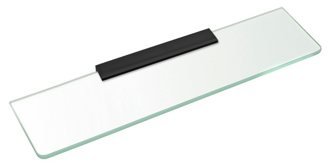 Sapho Skleněná police 500mm, černá/čiré sklo