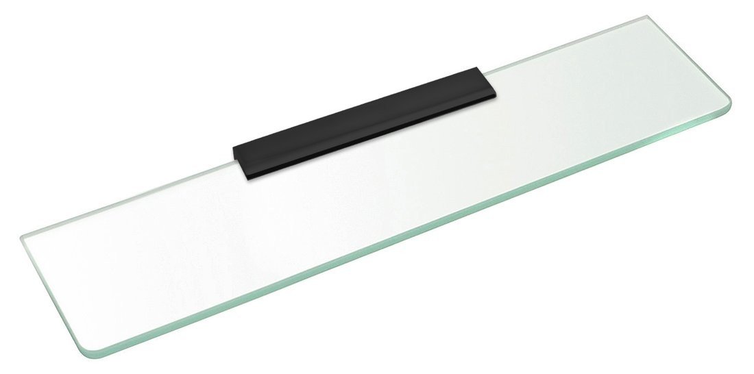 Sapho Skleněná police 600mm, černá/čiré sklo