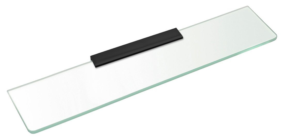 Sapho Skleněná police 700mm, černá/čiré sklo