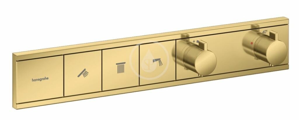 Hansgrohe 15381990 - Termostatická baterie pod omítku, pro 3 spotřebiče, zlatá