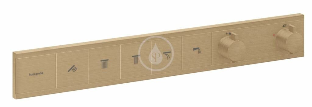 Hansgrohe 15384140 - Termostatická baterie pod omítku, pro 5 spotřebičů, kartáčovaný bronz