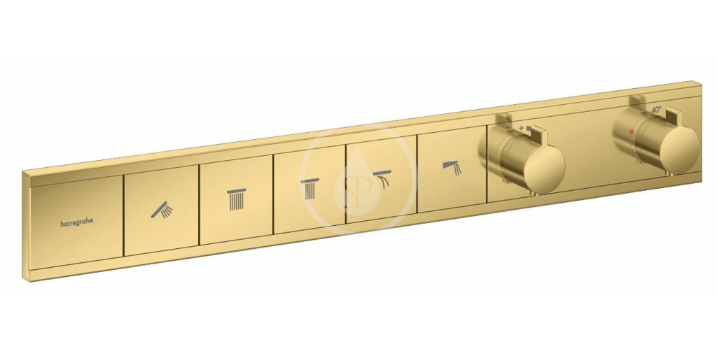 Hansgrohe 15384990 - Termostatická baterie pod omítku, pro 5 spotřebičů, zlatá