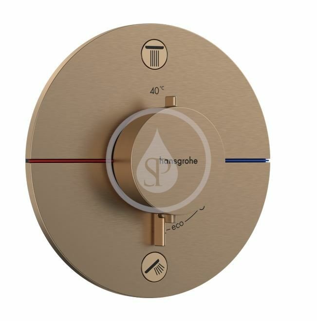 Hansgrohe 15554140 - Termostatická baterie pod omítku, pro 2 spotřebiče, kartáčovaný bronz