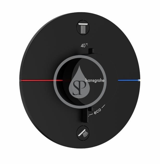 Hansgrohe 15554670 - Termostatická baterie pod omítku, pro 2 spotřebiče, matná černá