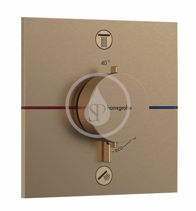 Hansgrohe 15572140 - Termostatická baterie pod omítku, pro 2 spotřebiče, kartáčovaný bronz