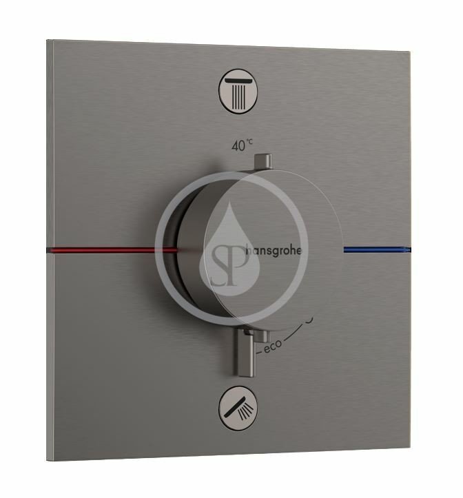 Hansgrohe 15572340 - Termostatická baterie pod omítku, pro 2 spotřebiče, kartáčovaný černý chrom