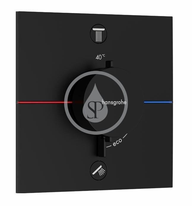 Hansgrohe 15572670 - Termostatická baterie pod omítku, pro 2 spotřebiče, matná černá