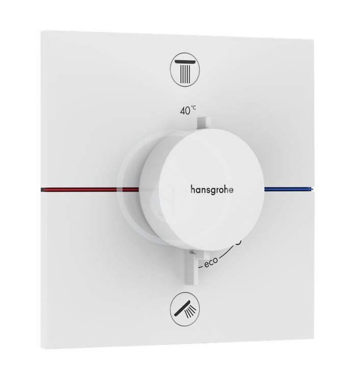 Hansgrohe 15572700 - Termostatická baterie pod omítku, pro 2 spotřebiče, matná bílá