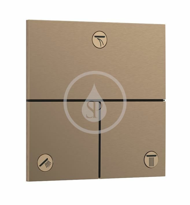 Hansgrohe 15573140 - Ventil pod omítku, pro 3 spotřebiče, kartáčovaný bronz