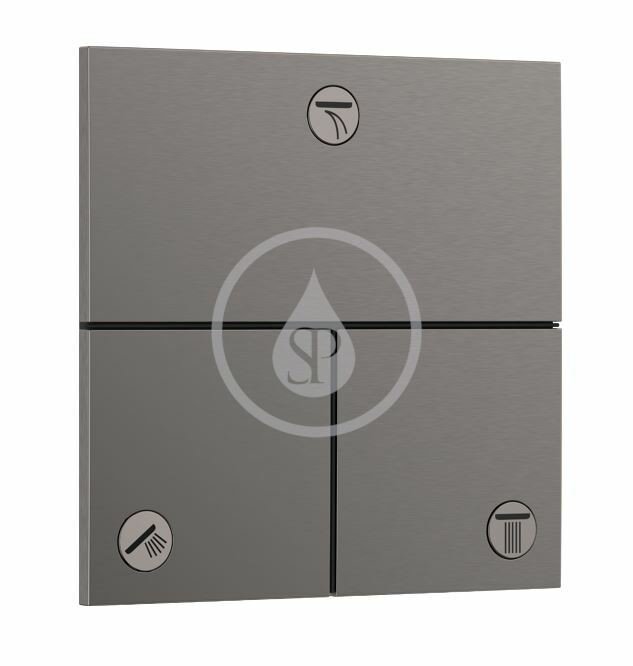 Hansgrohe 15573340 - Ventil pod omítku, pro 3 spotřebiče, kartáčovaný černý chrom