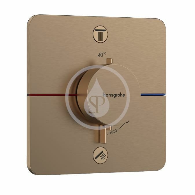 Hansgrohe 15583140 - Termostatická baterie pod omítku, pro 2 spotřebiče, kartáčovaný bronz