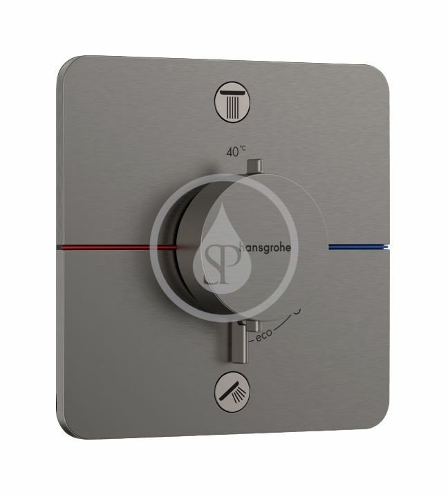 Hansgrohe 15583340 - Termostatická baterie pod omítku, pro 2 spotřebiče, kartáčovaný černý chrom