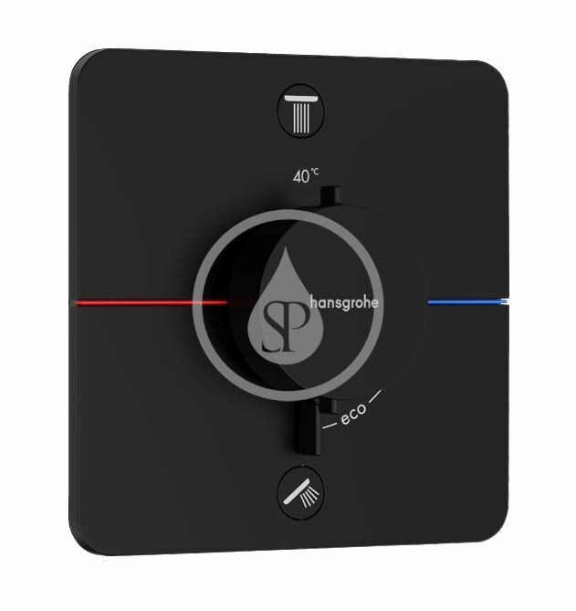 Hansgrohe 15583670 - Termostatická baterie pod omítku, pro 2 spotřebiče, matná černá