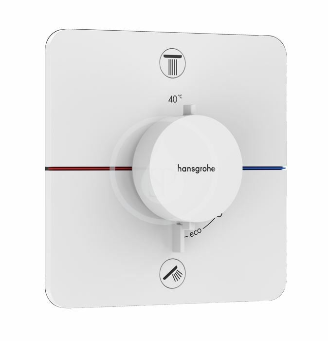 Hansgrohe 15583700 - Termostatická baterie pod omítku, pro 2 spotřebiče, matná bílá