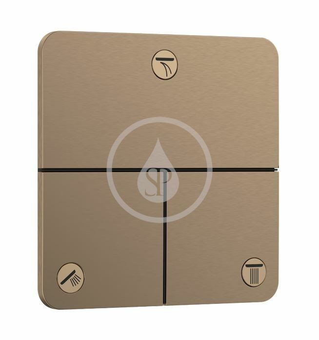 Hansgrohe 15587140 - Ventil pod omítku, pro 3 spotřebiče, kartáčovaný bronz
