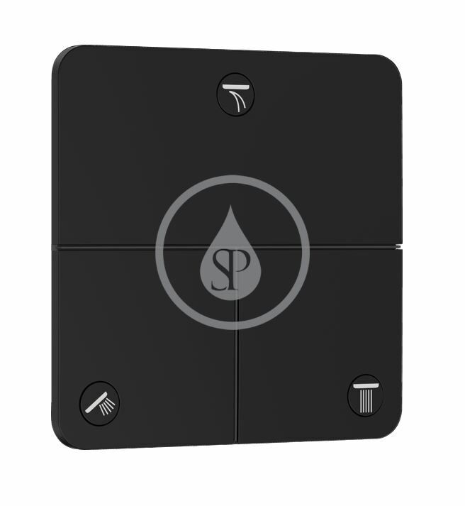 Hansgrohe 15587670 - Ventil pod omítku, pro 3 spotřebiče, matná černá