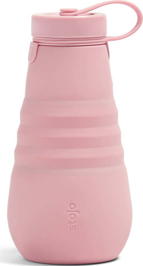 Růžová skládací láhev Stojo Bottle Carnation, 590 ml