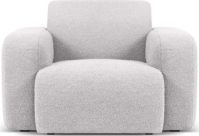 Světle šedé křeslo z textilie bouclé Molino – Micadoni Home